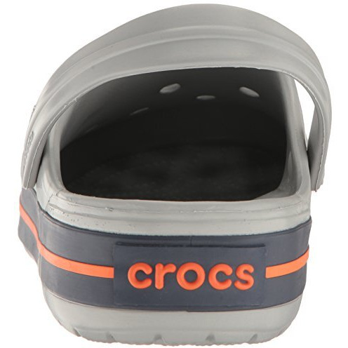 Crocs Unisex Adult Light Grey/Navy Crocband Clog 11016-01U-M6W8