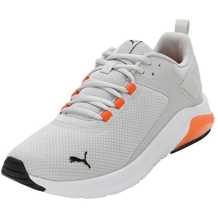 Puma Unisex-Adult Electron E Glacial Gray-Black-Rickie Orange Sneaker - 5 UK (38043524)