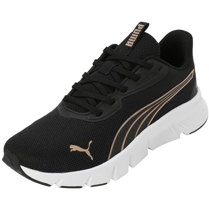 Puma Unisex-Adult FlexFocus Lite Modern Black-Gold Running Shoe - 6 UK (31009308)