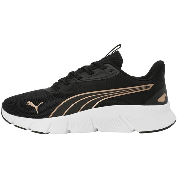 Puma Unisex-Adult FlexFocus Lite Modern Black-Gold Running Shoe - 6 UK (31009308)