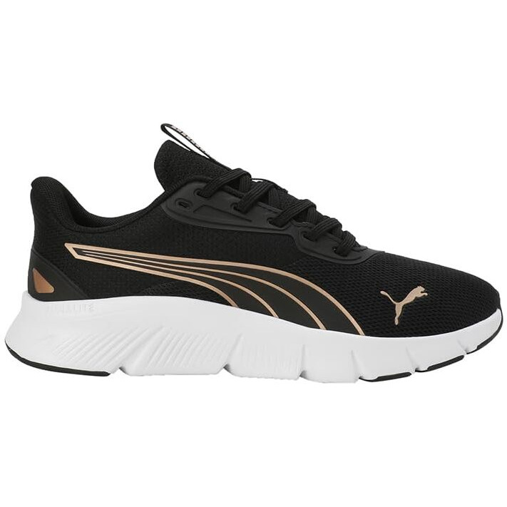 Puma Unisex-Adult FlexFocus Lite Modern Black-Gold Running Shoe - 6 UK (31009308)