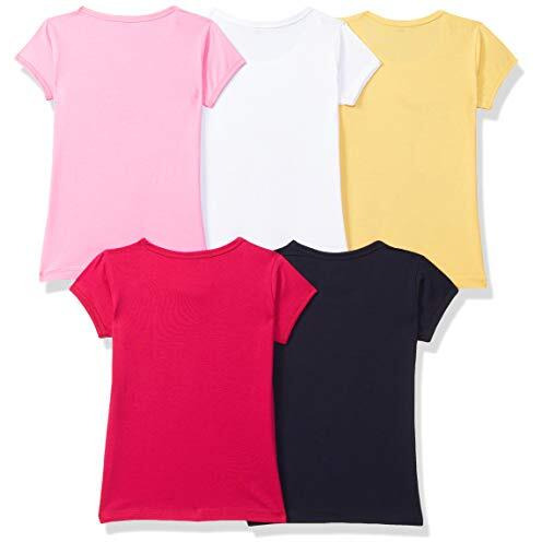 T2F Girl's Plain Regular Fit T-Shirt (GLS-TSRT-03_Multicolor 3 2-3 Years)