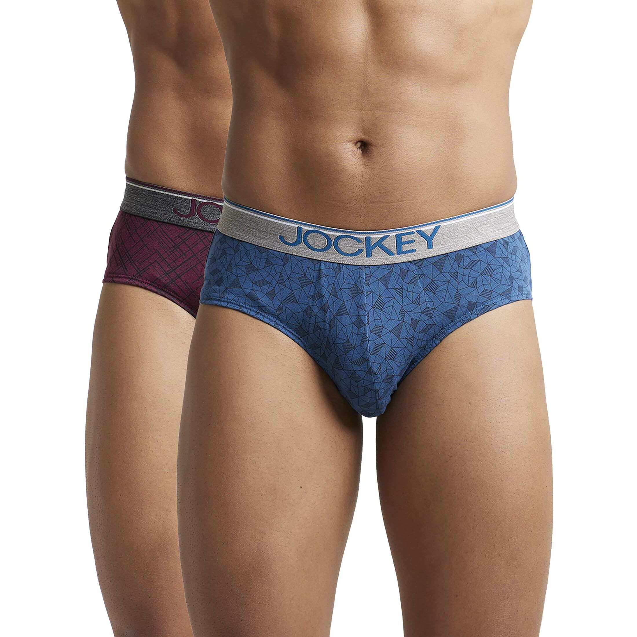 Jockey MC09 Men's Super Combed Cotton Printed Brief with Ultrasoft Waistband (Pack of 2_Colors & Prints May Vary)_Assorted_L
