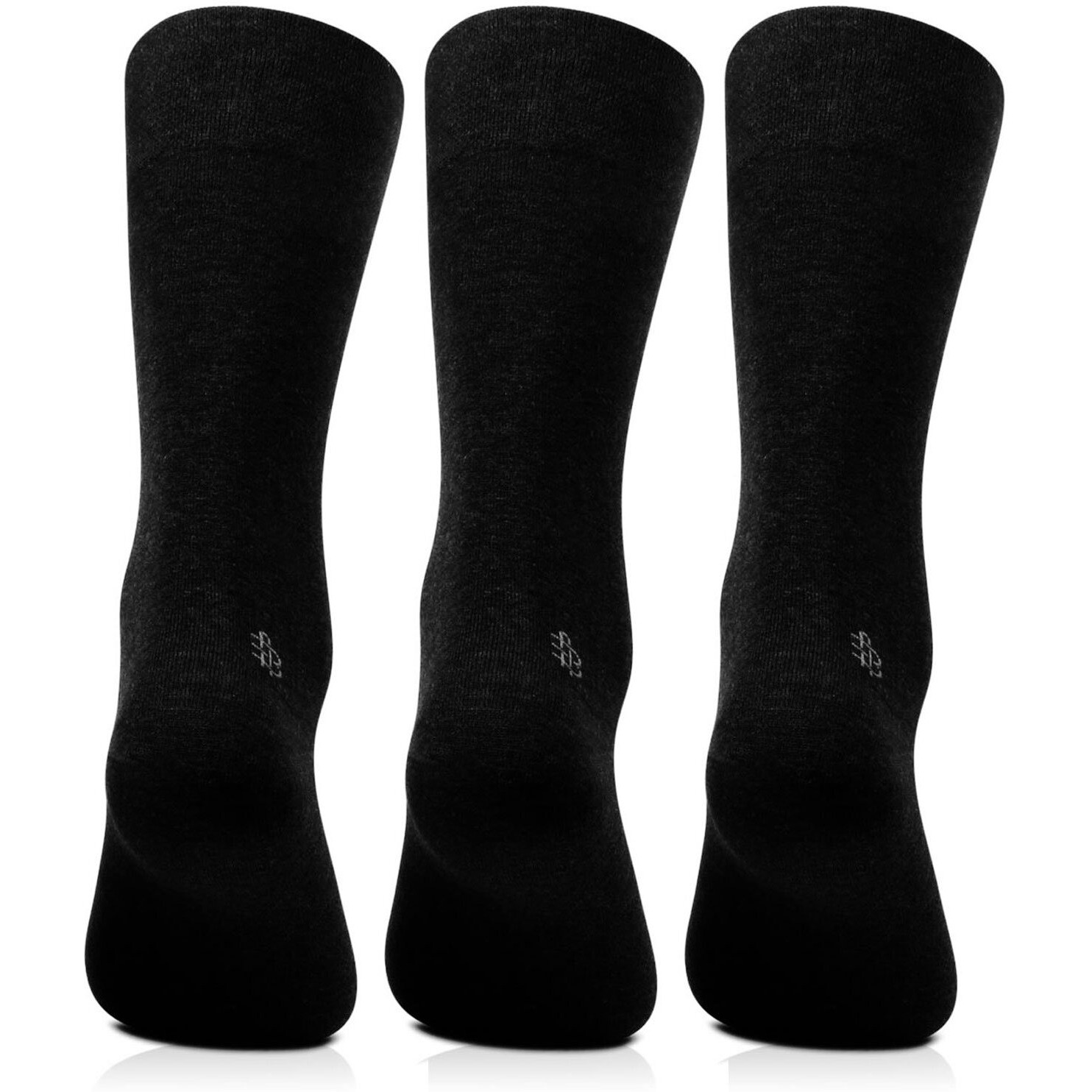 Bonjour Men's Cotton Odour Free Black Plain Socks- Pack Of 3, Regular