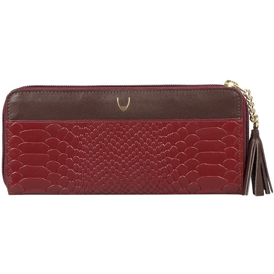 Hidesign Leather Womens Ee Morocco Wi Rf Medium Marsala/Brown Zip Around, Wallet