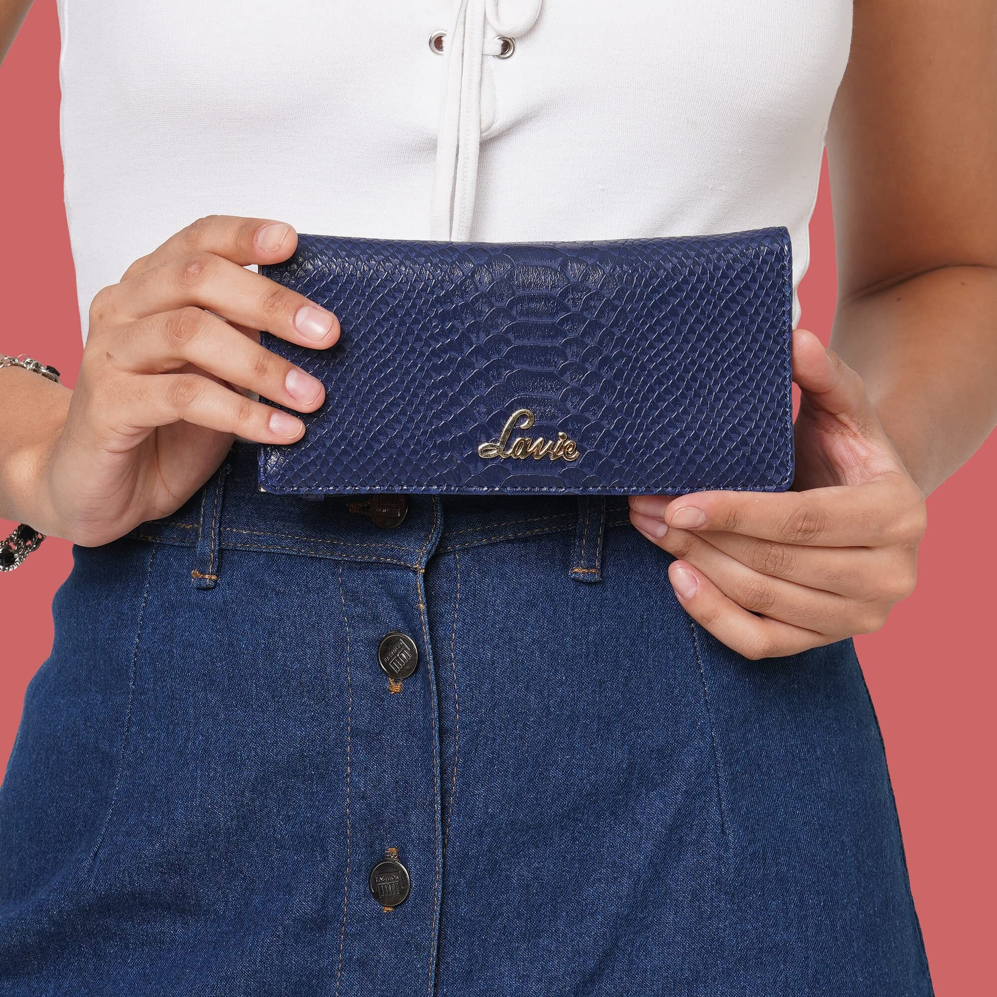 Lavie Women's Large 2 Fold Wallet | Ladies Purse Handbag