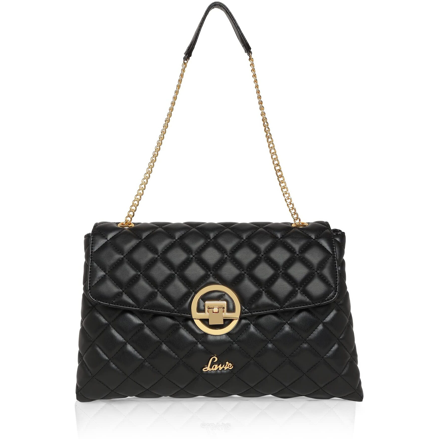 Lavie Quilt Eden Women's Flap Satchel (Black)