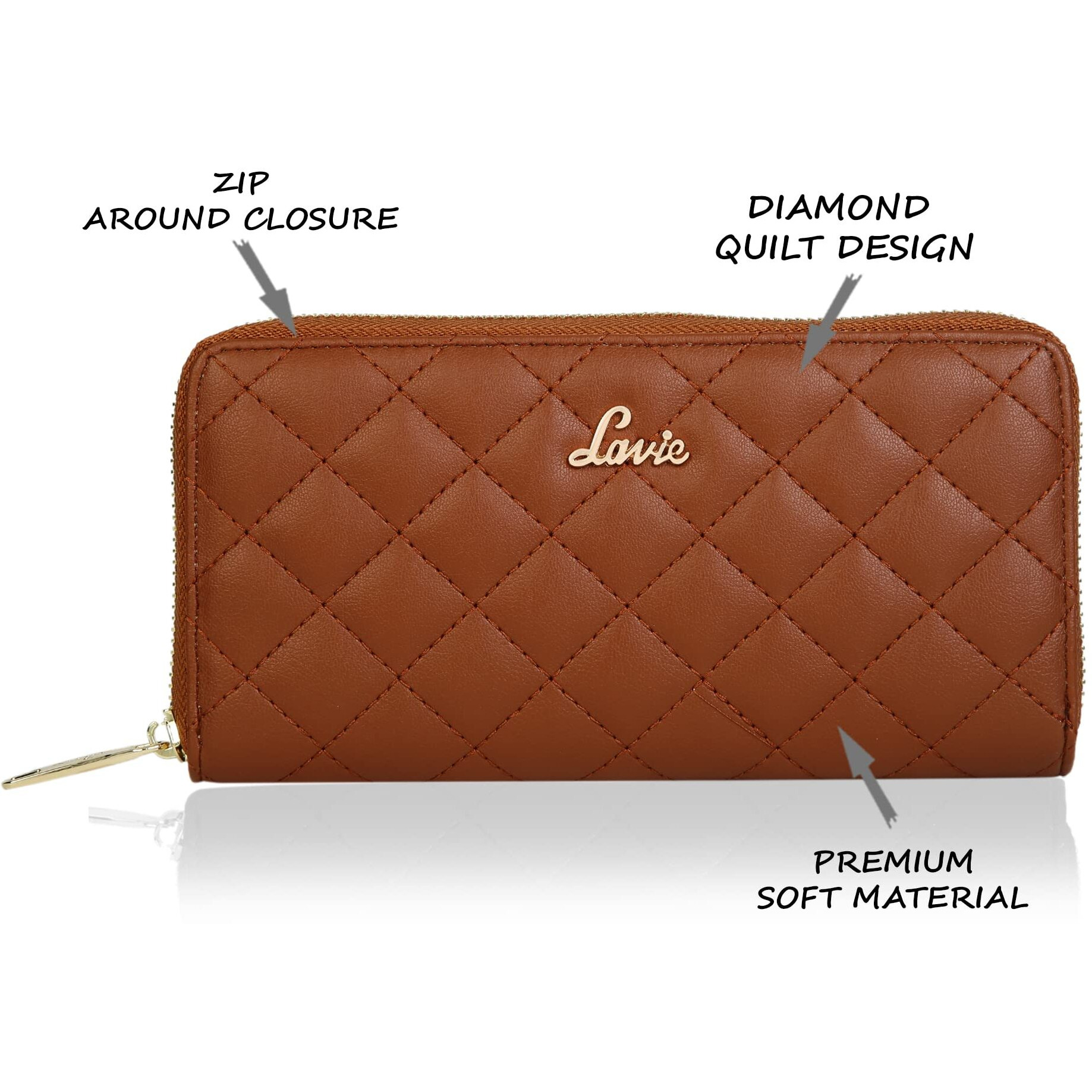 Lavie Quilt Eden Women's zip Around Wallet