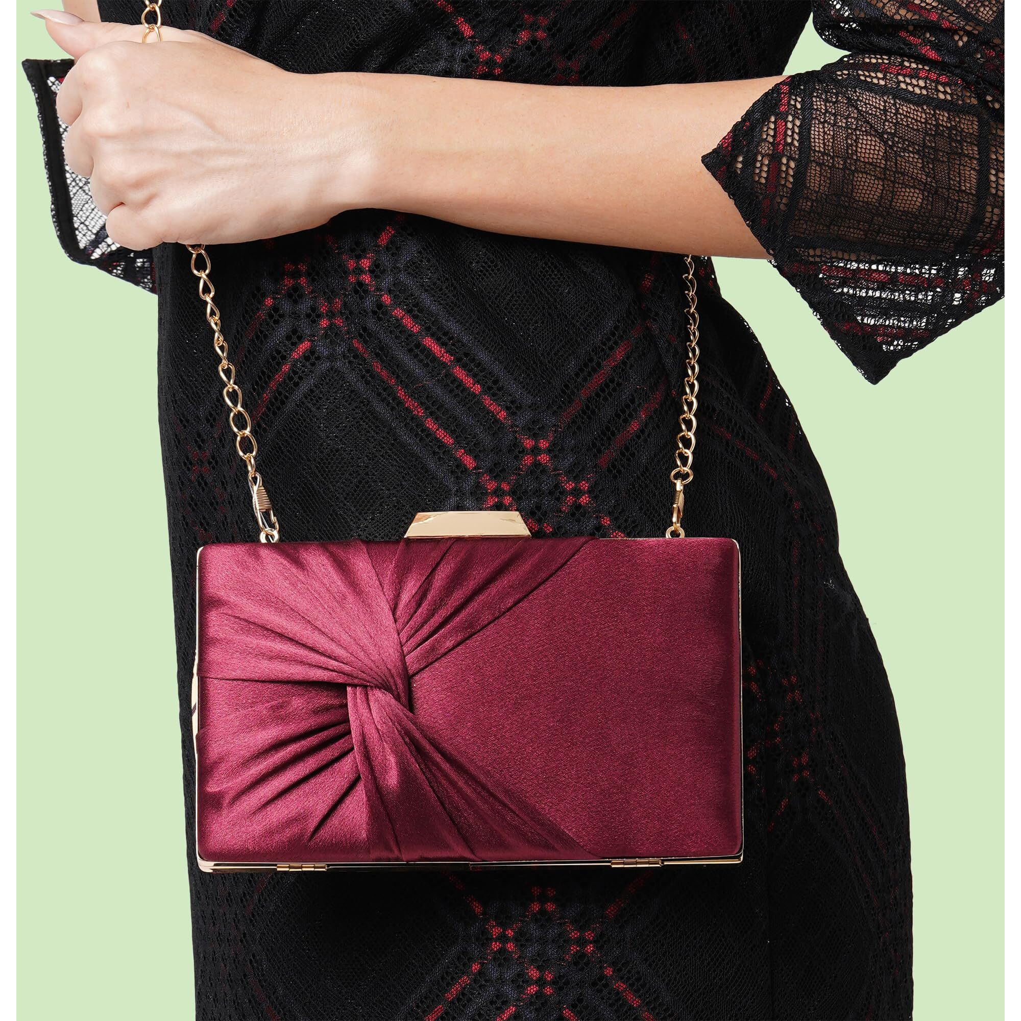 Lavie Women's Vertical Cheer Frame Clutch | Ladies Purse Handbag
