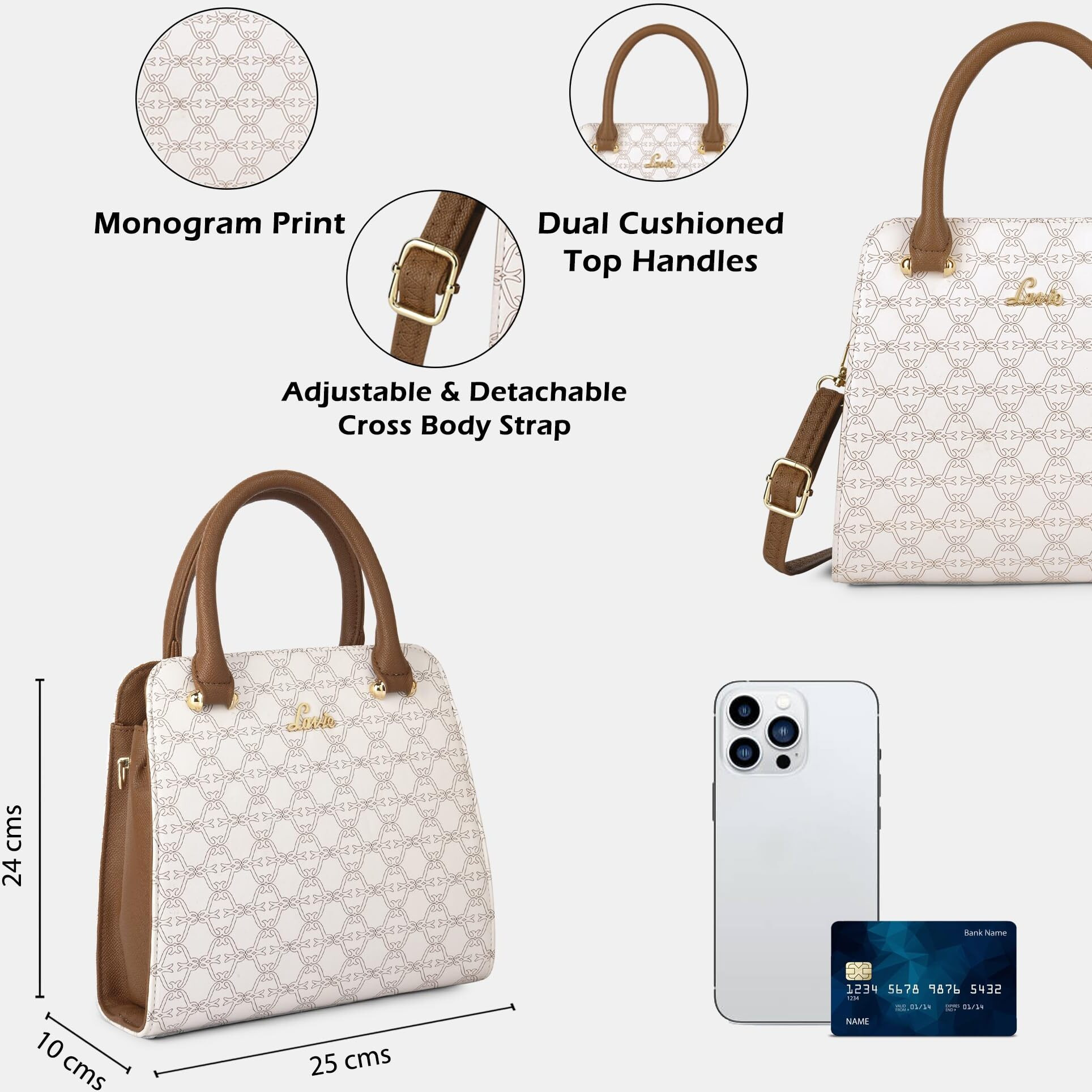 Lavie Women's Mono Ushawu Small Satchel Bag | Ladies Purse Handbag