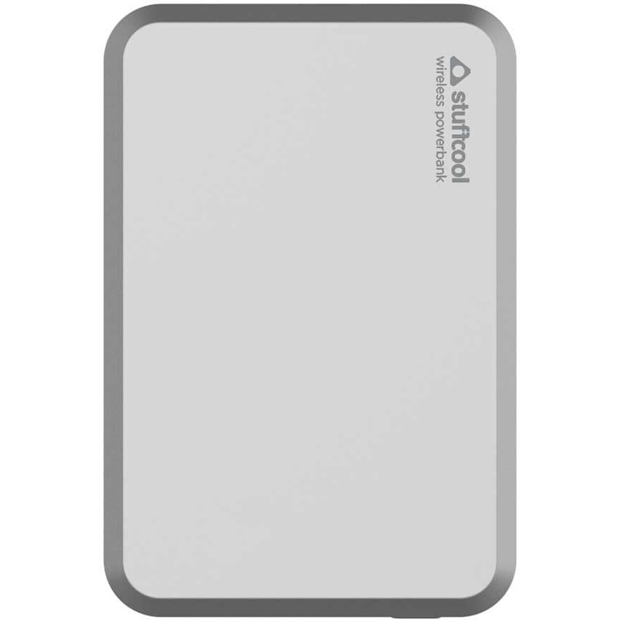 Stuffcool Click 5000mAh Made in India Magnetic Wireless Powerbank with 18W PD Fast Charing Type C Port Perfect for iPhone 12/13/14 Series (Metallic Grey)