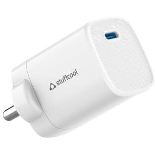 Stuffcool Nuevo PD20W Made in India Smallest Wall Charger Charges iPhones 50% in 30 Mins Perfect for Latest iPhone 15,14,13,12 (Nuevo White)
