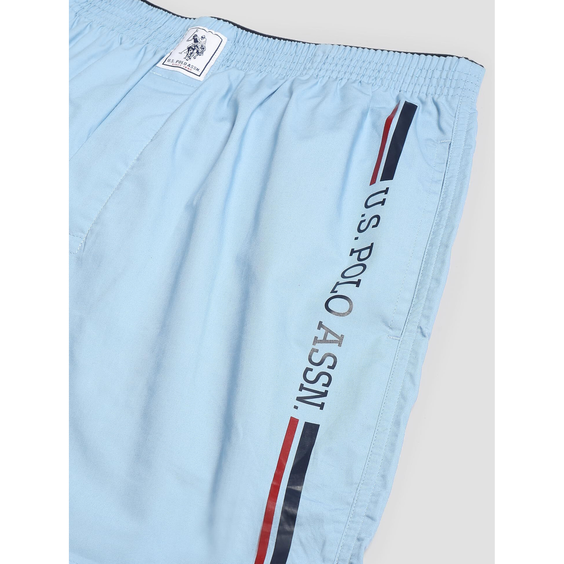 U.S. POLO ASSN. Men's Cotton Blend Modern Boxer Shorts (Pack of 1) (IYAX-PL_ASHBLU