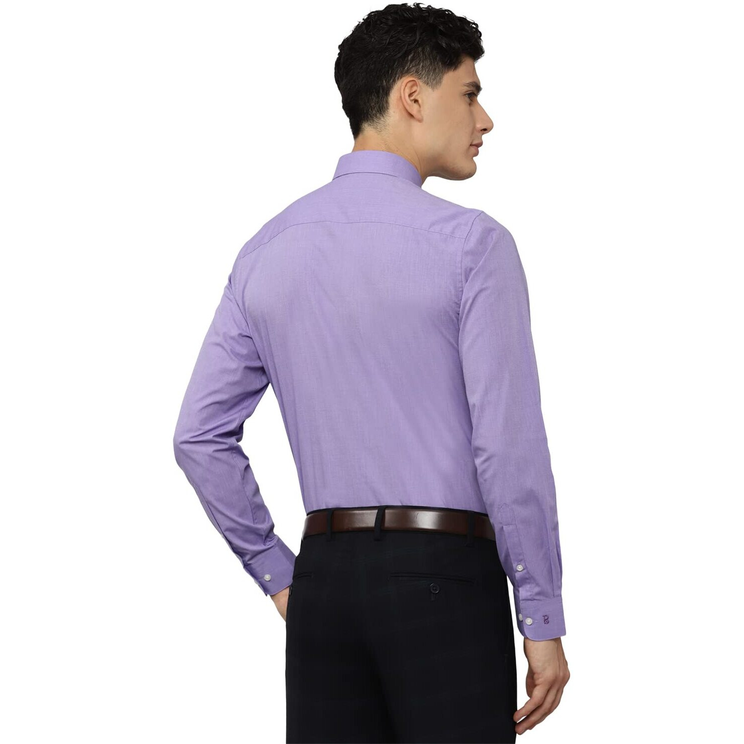 Peter England Men's Everyday Solid Slim Fit Full Sleeve Formal Shirt | Cotton-Rich