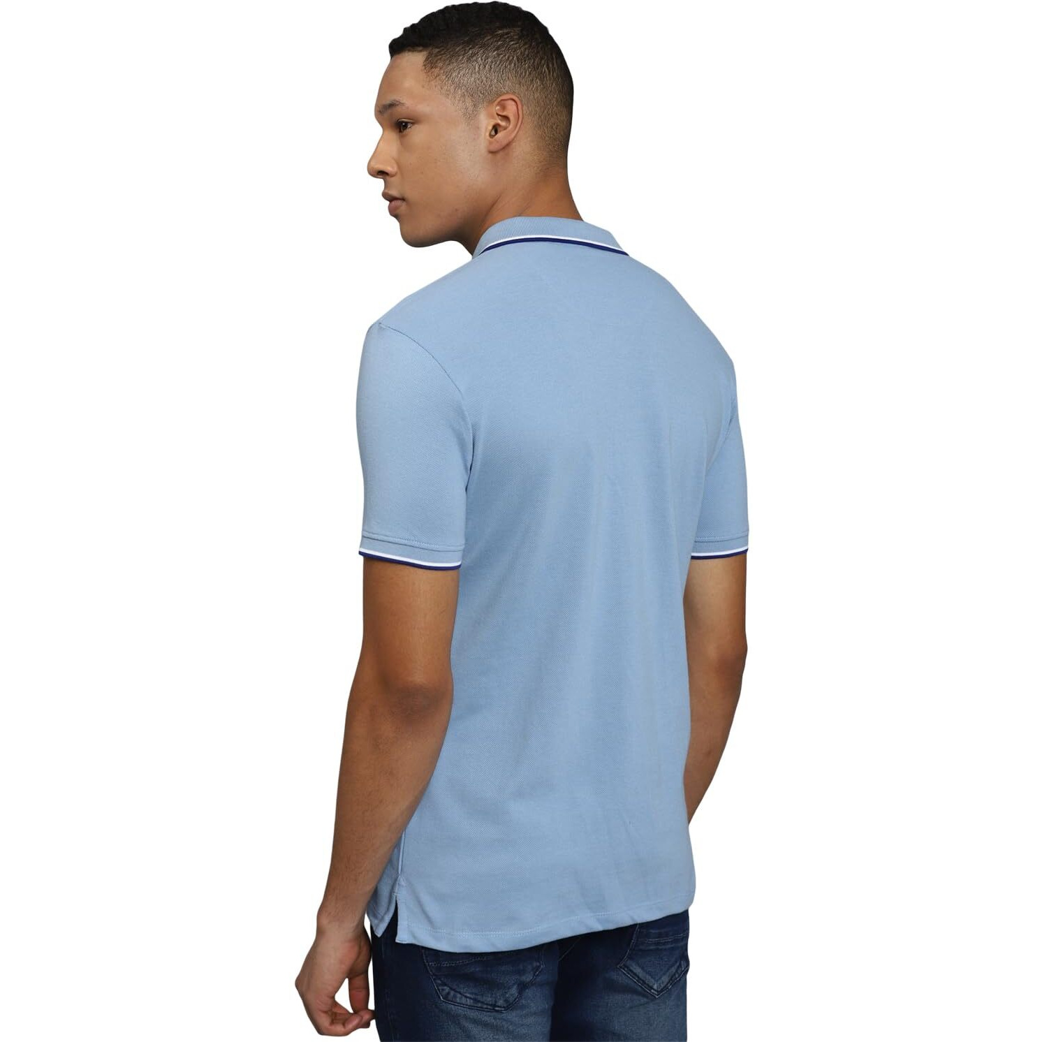 Allen Solly Men's Regular Fit T-Shirt (ASKPCURGFF89863_Blue L)