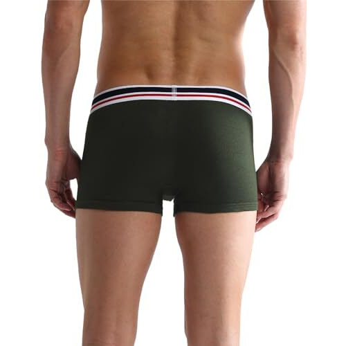 U.S. POLO ASSN. Men's Cotton Blend Classic Solid Trunks (Pack of 3) (I641-P3_Olive-Navy-Black