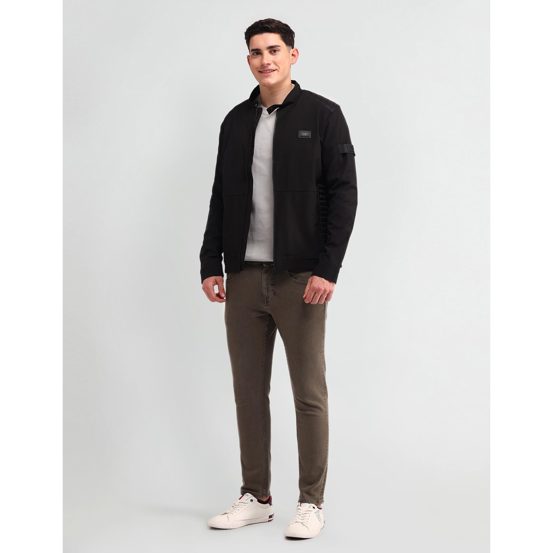 U.S. Polo Assn. Denim Co. Men's A-Line Coat (UDJCK1380_Black