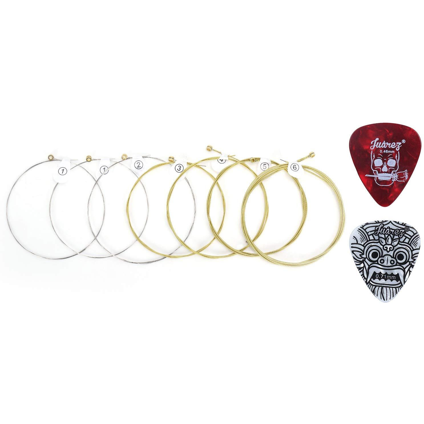 JUAREZ Wood Acoustic Guitar 6 String & 2 Pick Set Jagsp300