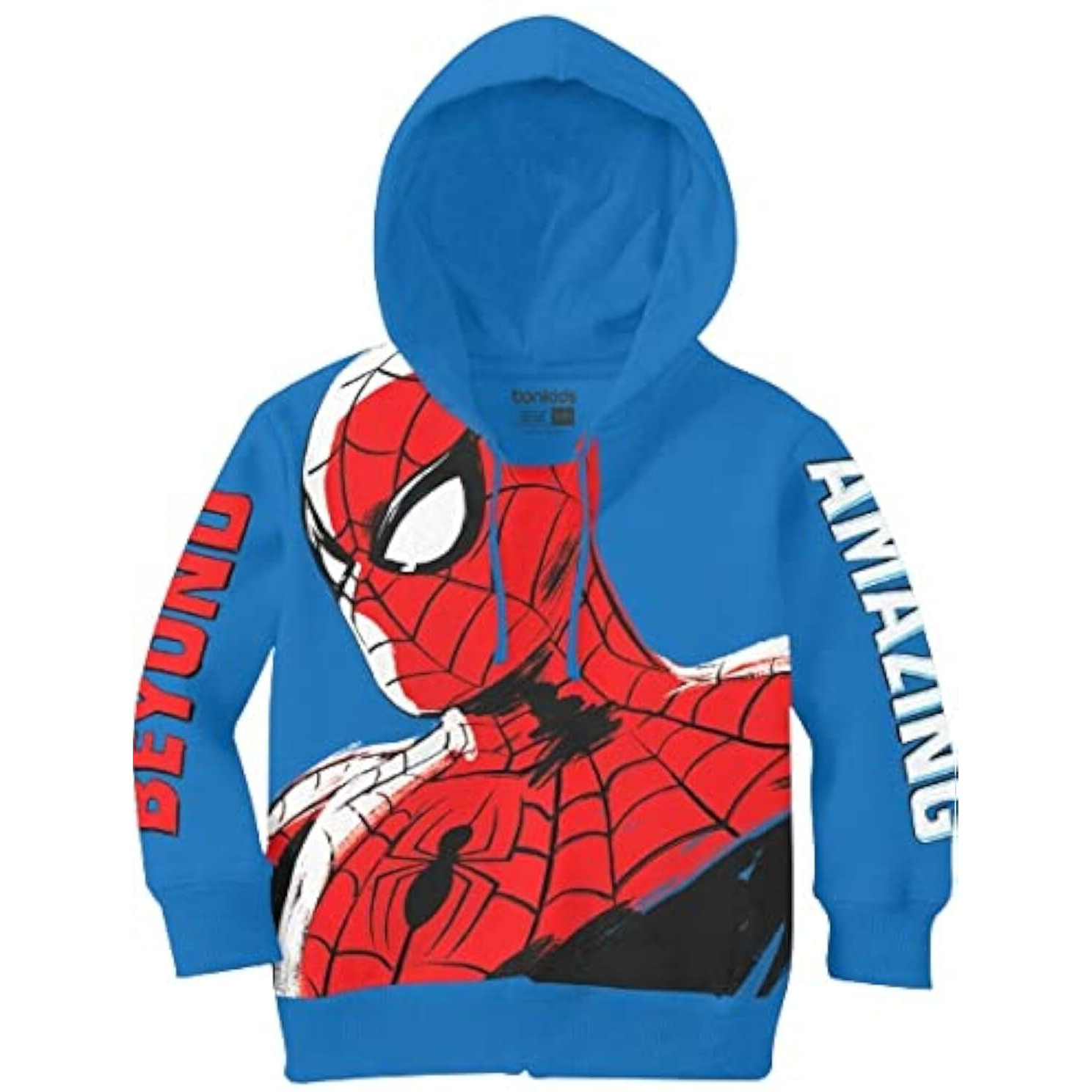 Bon Organik Spiderman Boys Regular Cotton Hooded Neck Hoodie (BON7954_Royal_Blue_Boy_4-5Y)