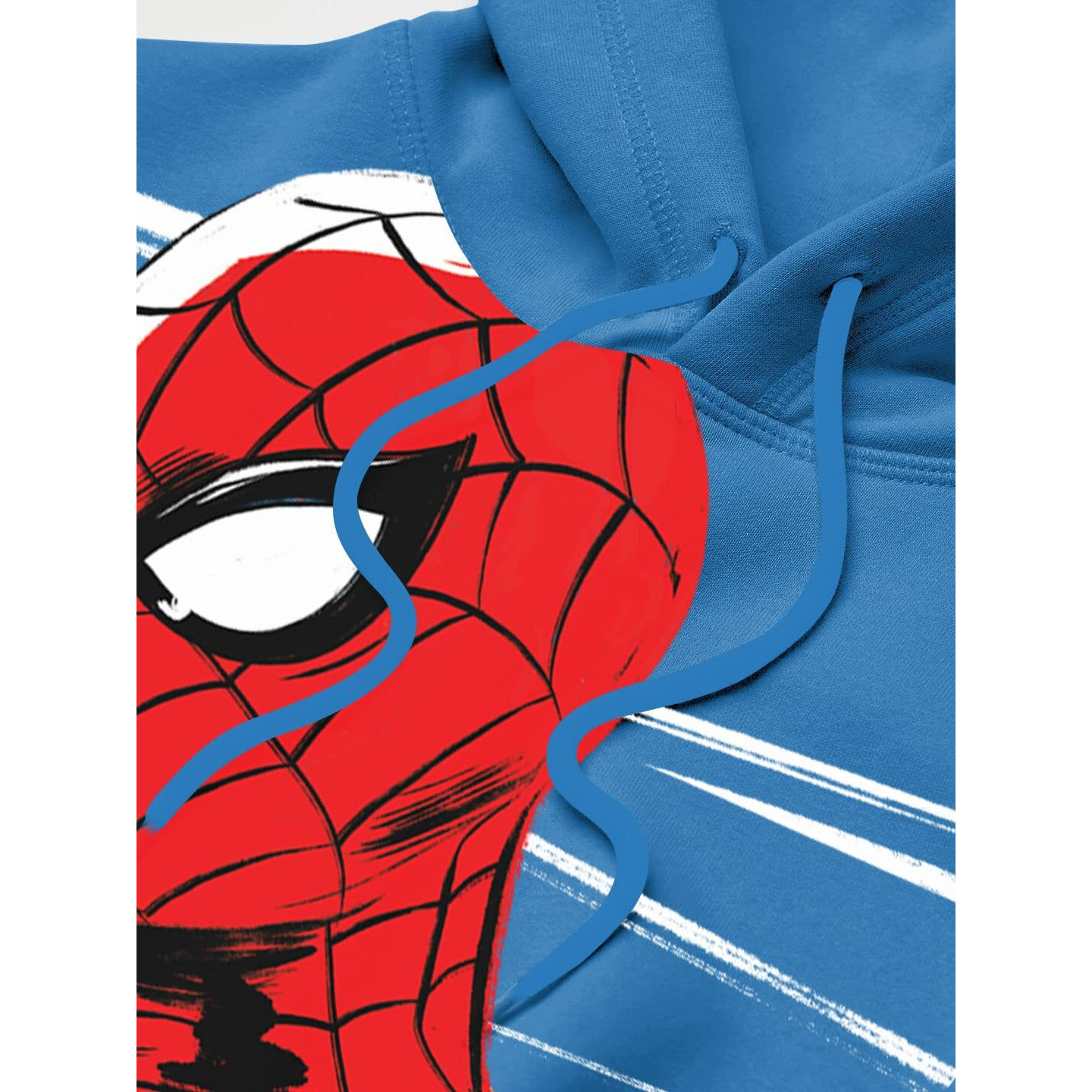 Bon Organik Spiderman Boys Regular Cotton Hooded Neck Hoodie (BON7954_Royal_Blue_Boy_4-5Y)