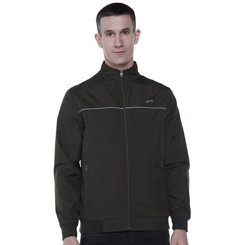 Qube By Fort Collins Men's Polyester Short Length Jacket, BD804AZ, Olive, Large