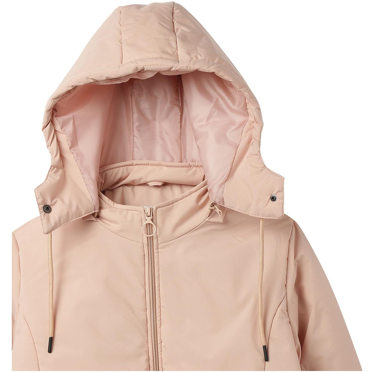 Qube By Fort Collins Women's Polyester Standard Length Parka Coat (V84301AZ_Beige Medium)