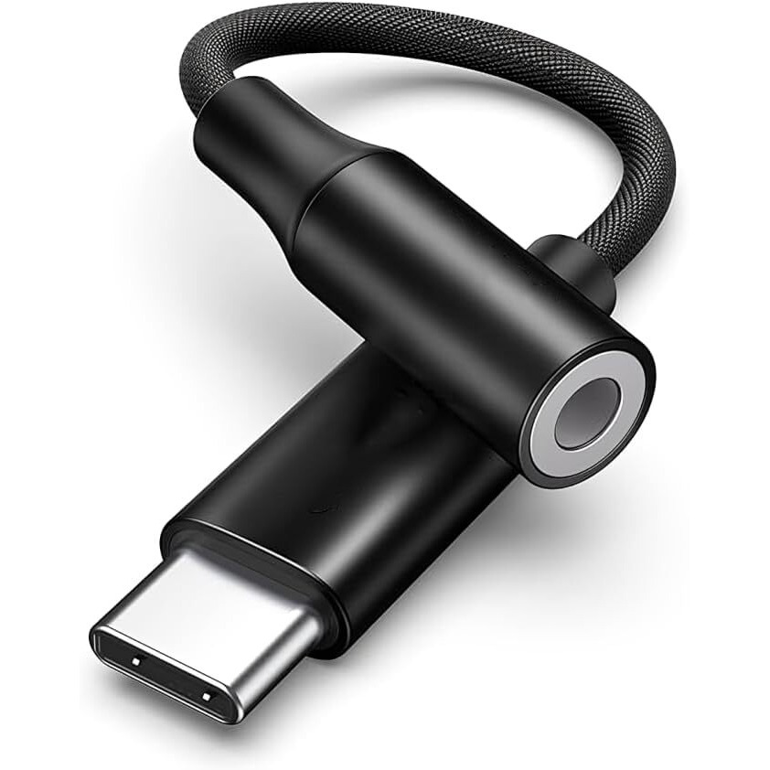 Basesailor Type-C to 3.5mm Audio Jack Connector/Adapter[5-Year Warranty*] with DAC Compatible for iPhone 15 & 16,Samsung S Series,OnePlus,Google Pixel, Nothing & Any Type C Phones-Headphones Converter