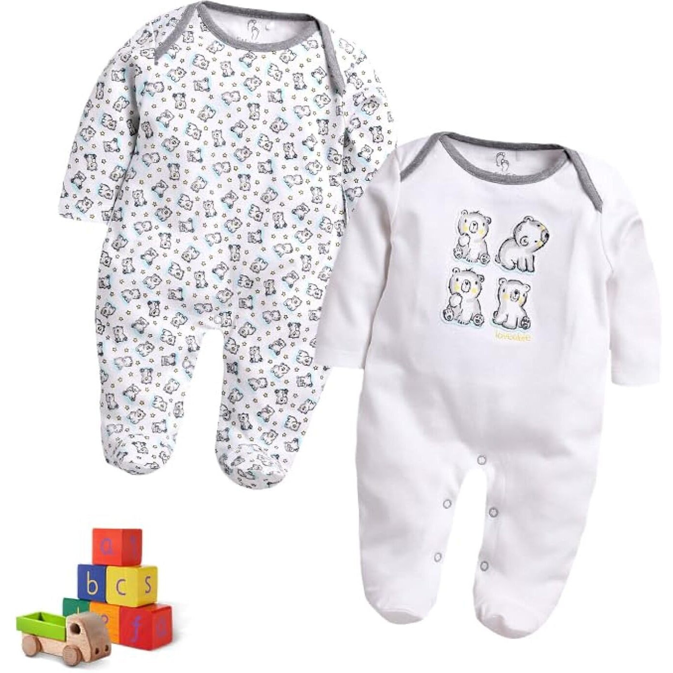 BabyGo Baby Romper 100% Cotton Rompers for New Born Baby|Sleepsuits for Baby Boys & Girls |Onesies| Infant Clothes|MELLANGE| 0-3M| 3-6M| 6-9M| Pack of 2