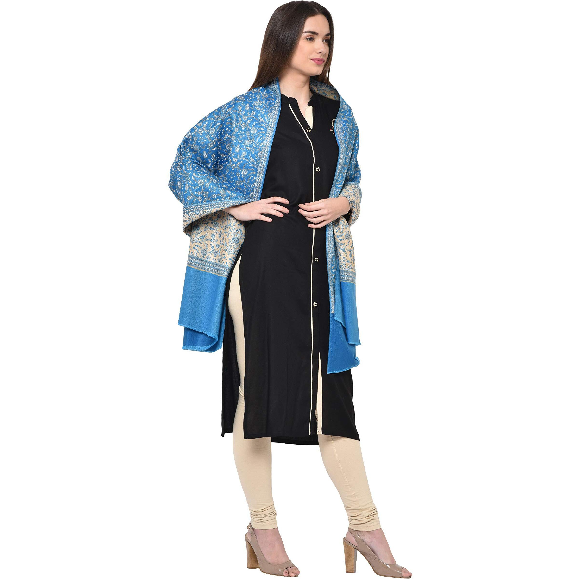 Weavers Villa Women's Wool Shawl, 100cm X 200cm