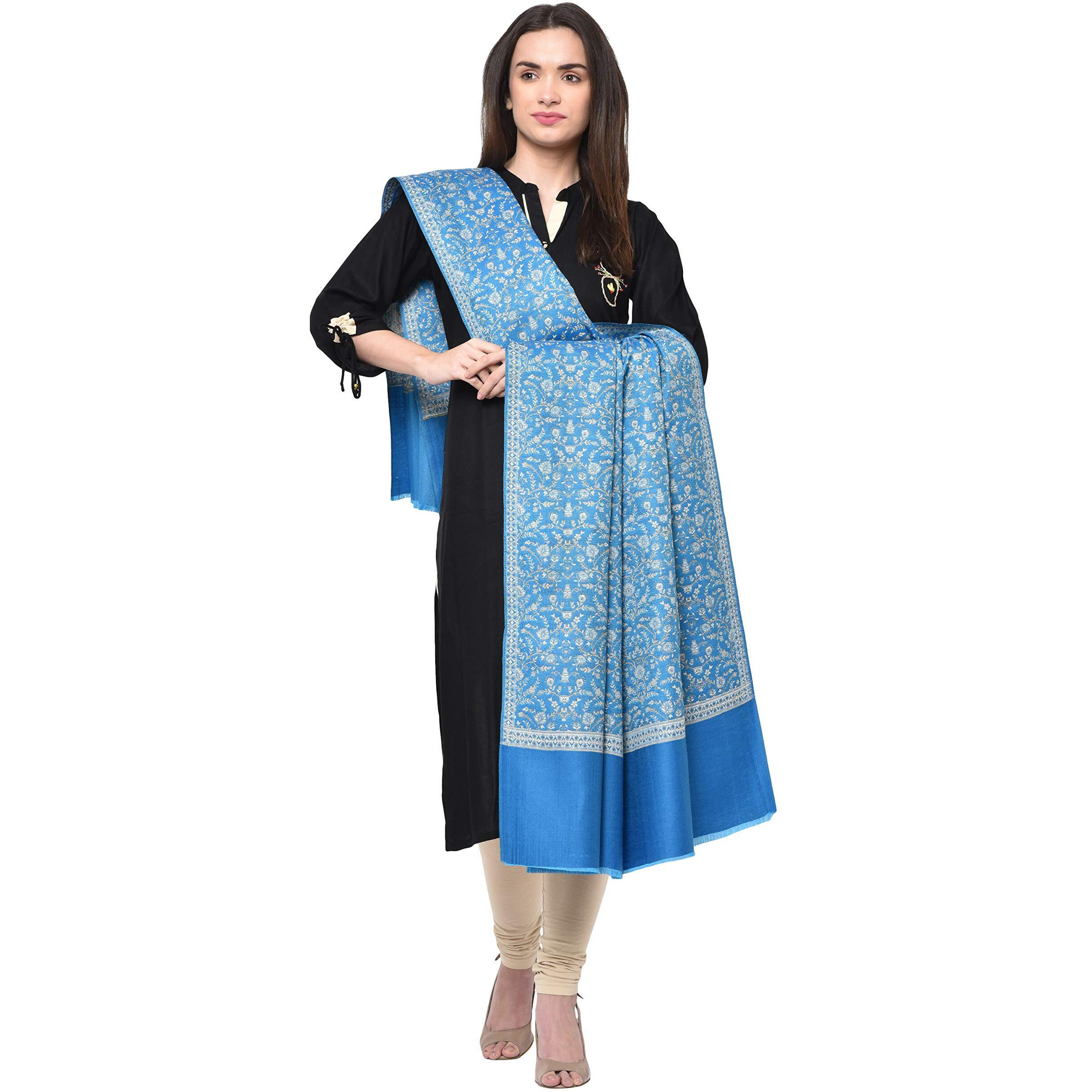 Weavers Villa Women's Wool Shawl, 100cm X 200cm