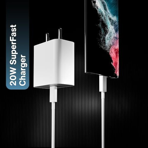 20W Original (MFi-Certified) Fast Type C to C Nylon Braided Cable Charger Compatible with iPhone 15/15 Plus/15 Pro/15 Pro Max/iPad Pro/Air 5th/Mini/iPad 10th (Adapter & Cable) by HOMEMO