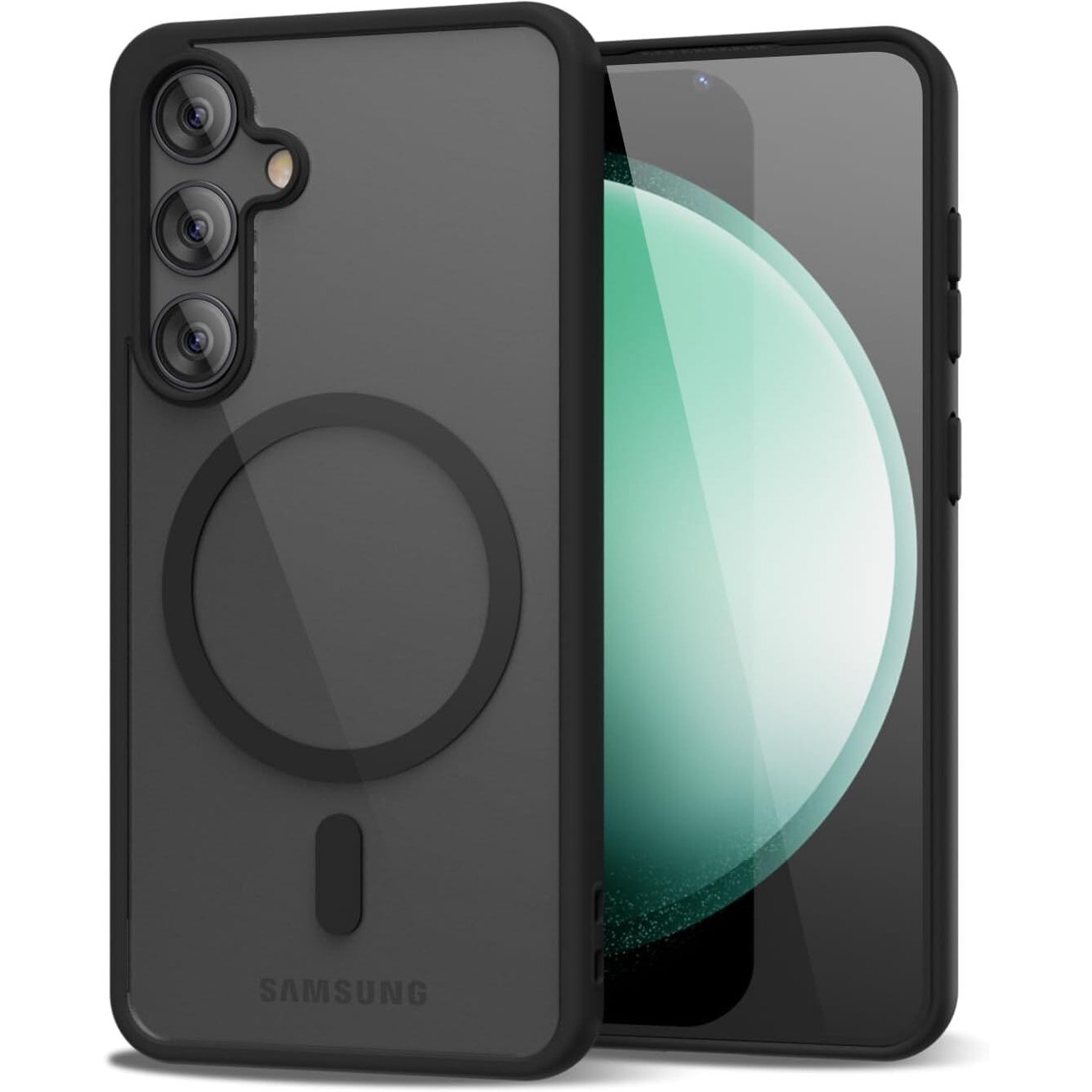 SHINESTAR Clear Case for Samsung Galaxy S23 FE 5G Compatible with Magnetic Charging- Premium Transparent Protective Cover with Enhanced Durability - Sleek and Slim Design - Black Magsafe