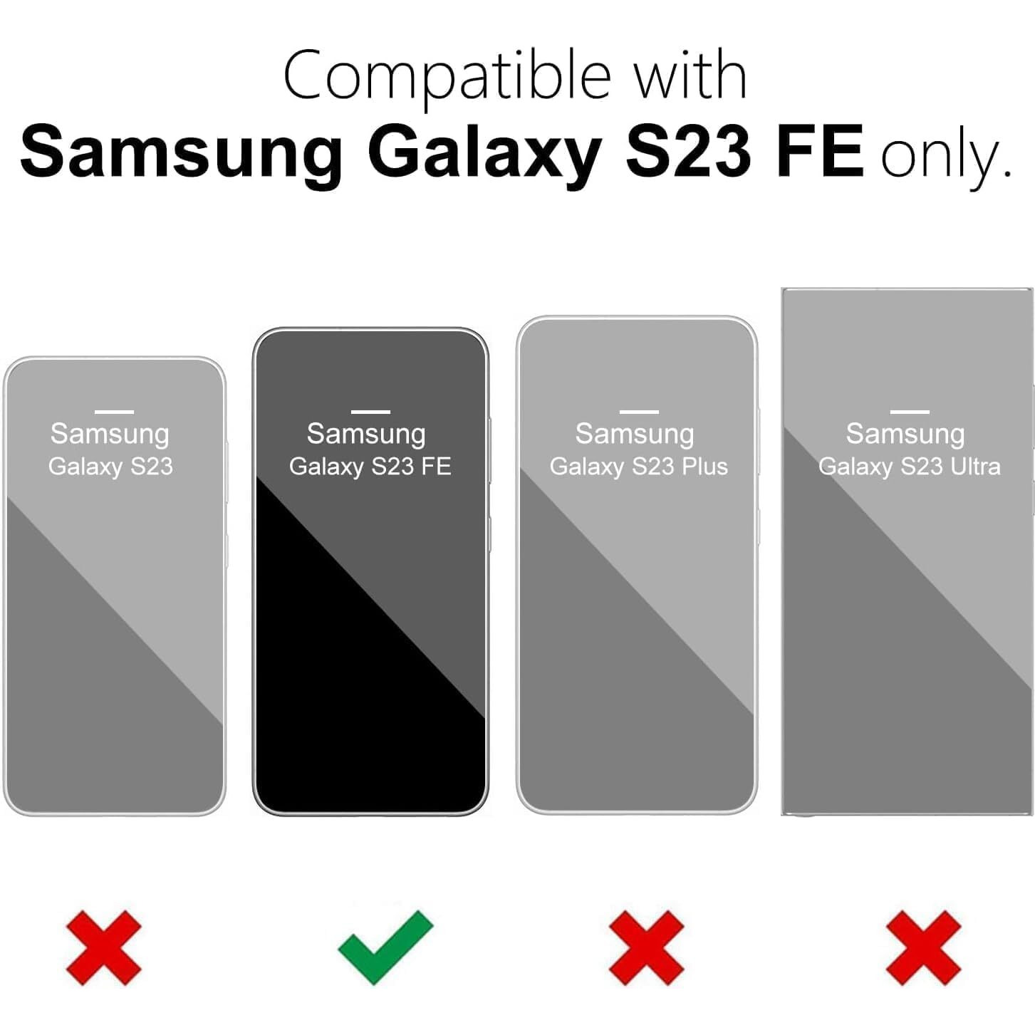 SHINESTAR Clear Case for Samsung Galaxy S23 FE 5G Compatible with Magnetic Charging- Premium Transparent Protective Cover with Enhanced Durability - Sleek and Slim Design - Black Magsafe