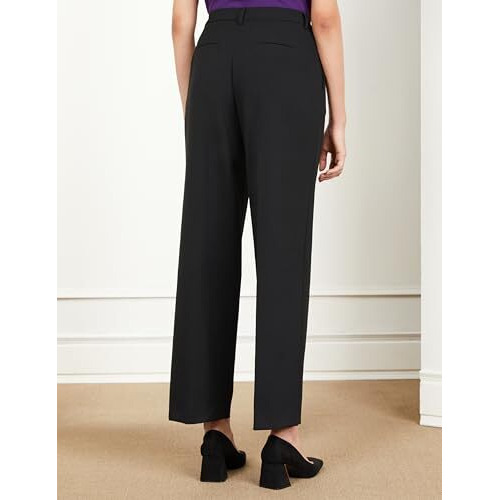 Symbol Premium Women's Relaxed Business Casual Pants (SBP-SS24-WTR-710_Black_34)