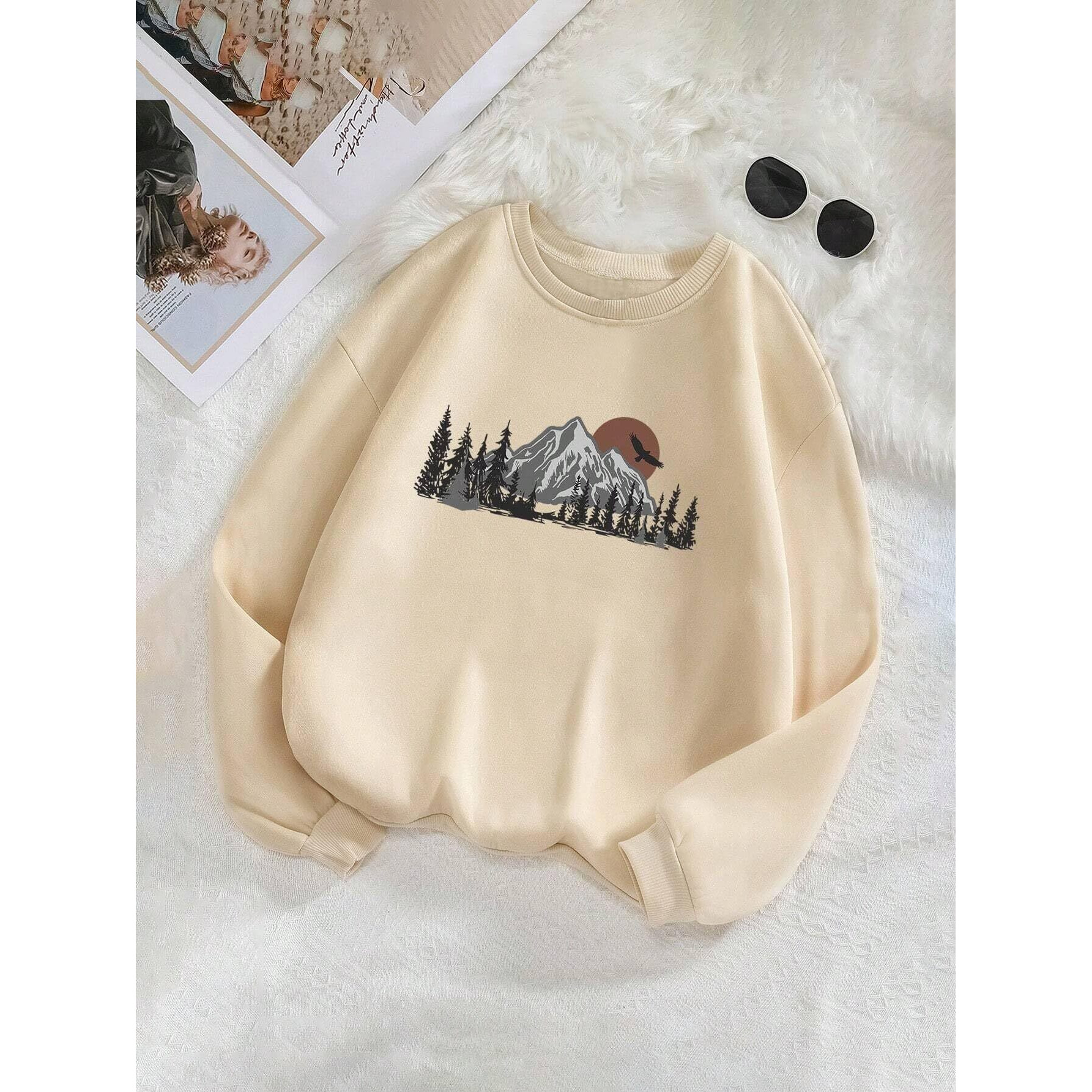 TAGAS Women's Fleece Hooded Neck Regular Fit Hoodie (Wss-3-Beige- Beige_XL)