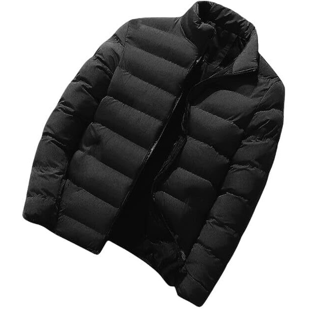 YOONIKK Mens Stylish Winter Bomber Jacket | Warm Nylon Jacket with Front Zipper | Casual & Biker Jacket for Men | Best Jacket for Men (IN, Alpha, M, Regular, Black)