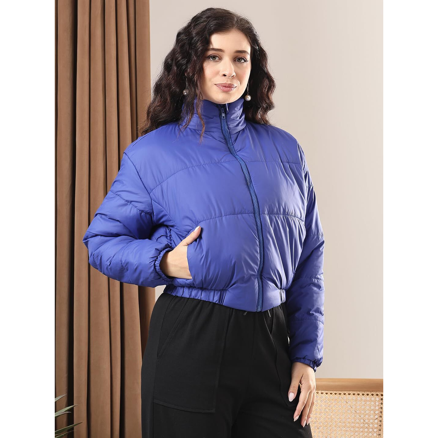 KOTTY Women Full Sleeve Solid Puffer Jacket