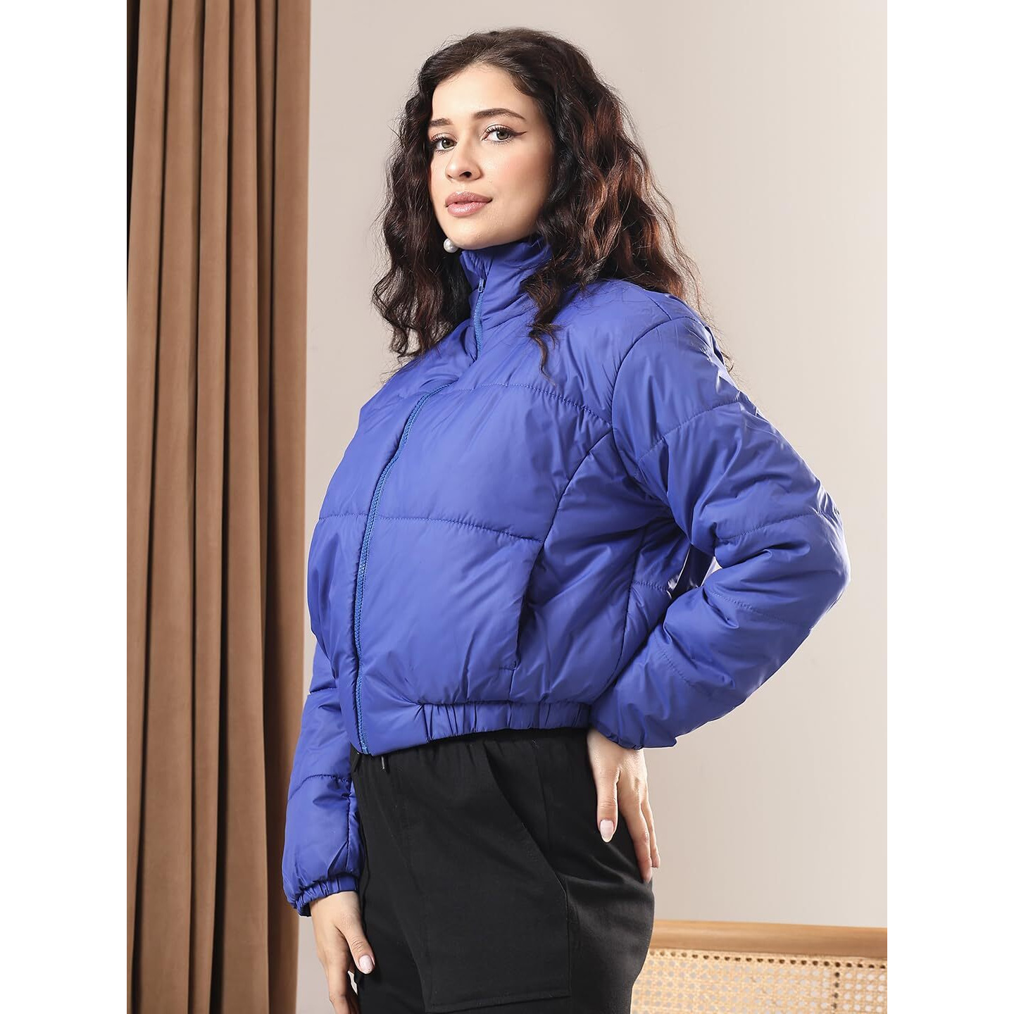 KOTTY Women Full Sleeve Solid Puffer Jacket