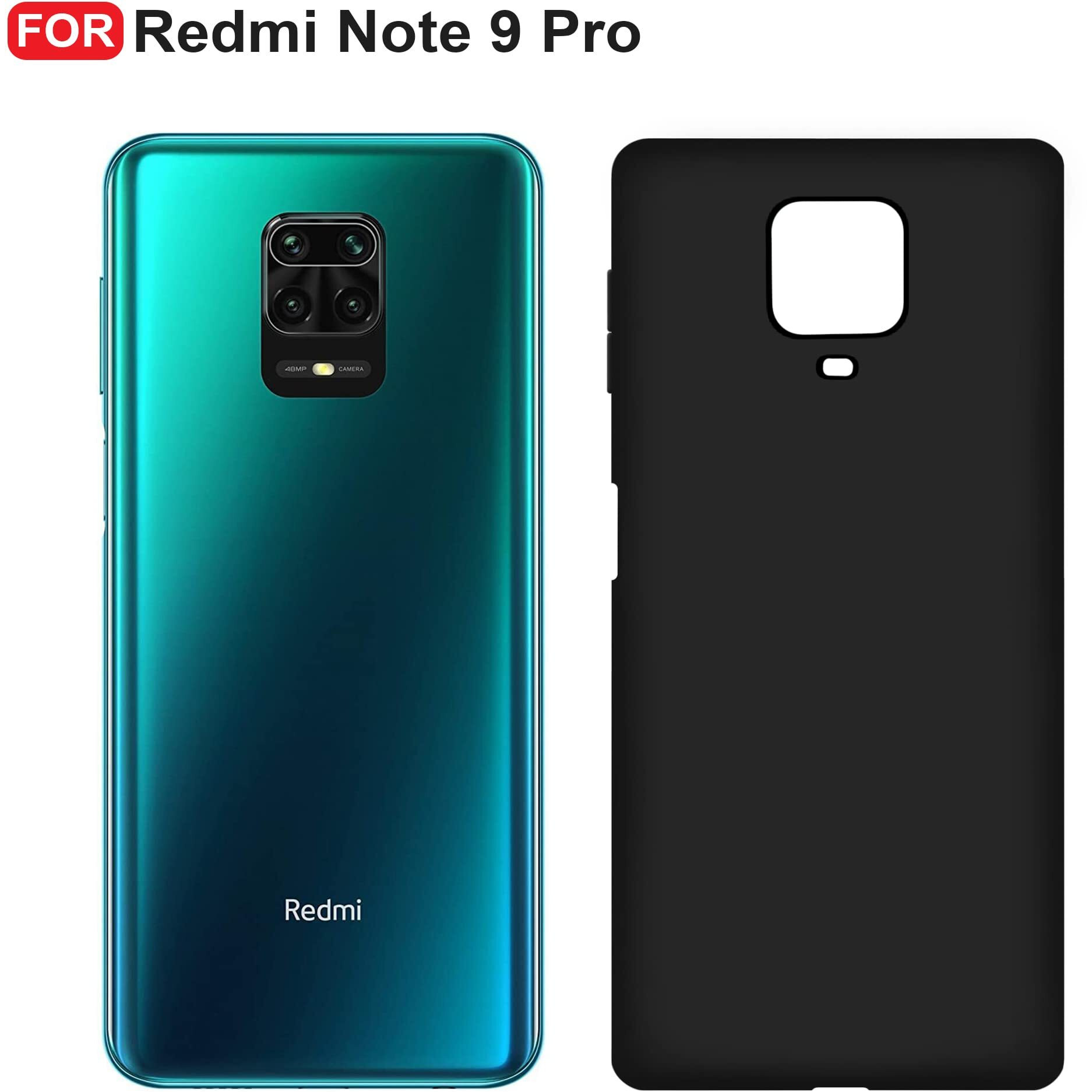 CEDO Redmi Note 9 Pro/Note 9 Pro Max/Note 10 Lite Back Cover | Camera Bump Protection & Ultra Slim | Matte Soft Silicon Shock Proof Rubberised Back Case Cover (Black)