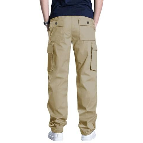 Leriya Fashion Loose Baggy Cargo Pant Trouser for Men (LF-TP-1064_Brown_L)