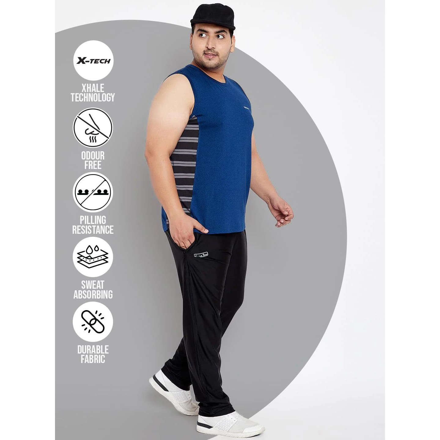 Bigbanana Men's Regular Fit Trackpants (Roman,Black,6XL)