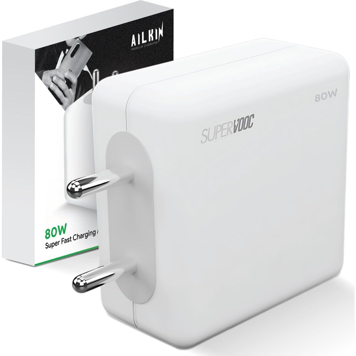 AILKIN Original SUPERVOOC 80W Ultra Fast Charger Adapter Only-True 80W PD Charging, Unleash True Power for OnePlus 12/12R/11/11R/10/10R, Nord CE 3 Lite 5G, Nord 2T 5G, Nord CE 2 Lite 5G, Nord 5G