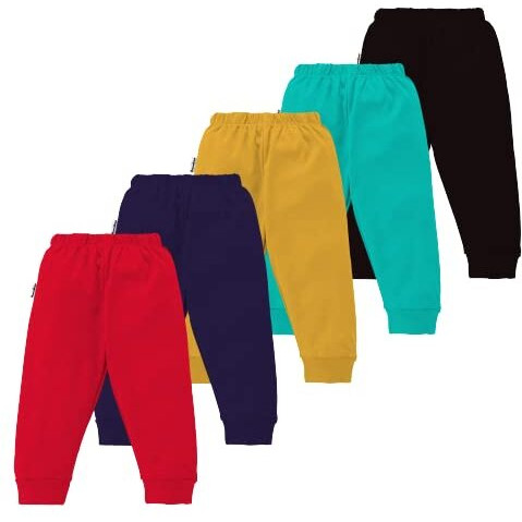 NammaBaby Unisex Cotton Pajama Pants Track Pants - Pack of 5 (3-4 years)