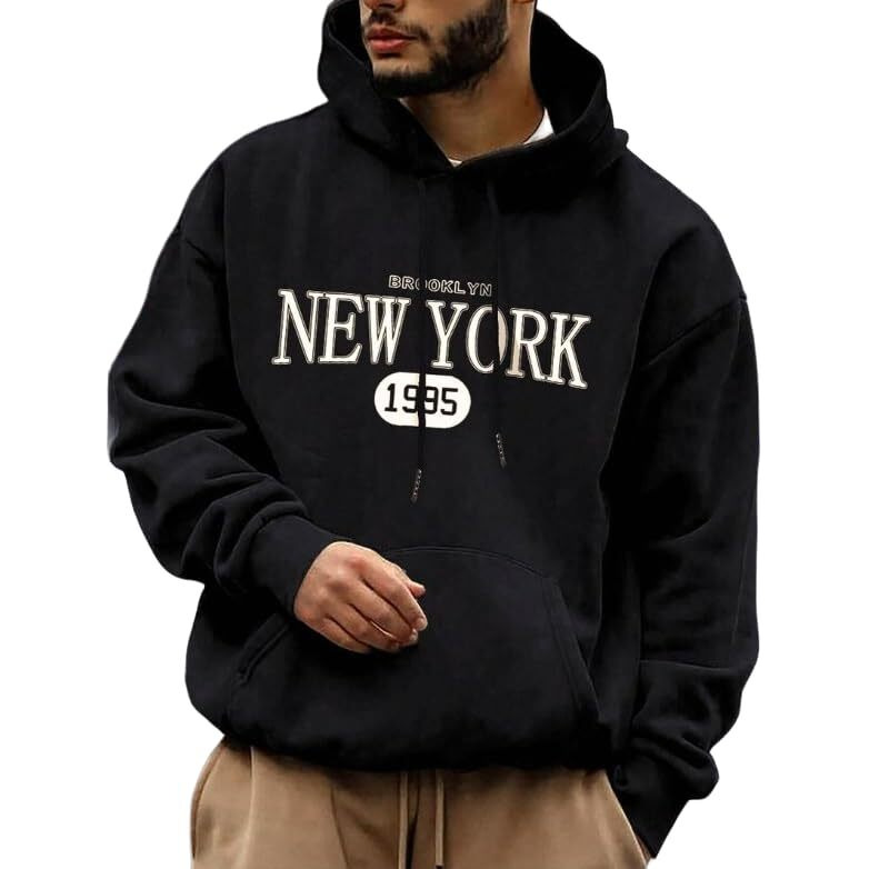 LookMark Men Sweatshirts || Sweatshirts for Men || Unisex Sweatshirts-Black-AZ-LM-OG-MT28 Black-XXL