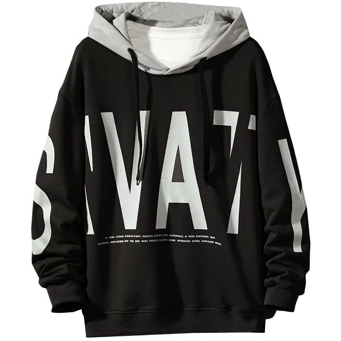 TAGAS Men's Fleece Round Neck Regular Fit Sweatshirt (MH-8011-BLACK-M_Black_Medium)