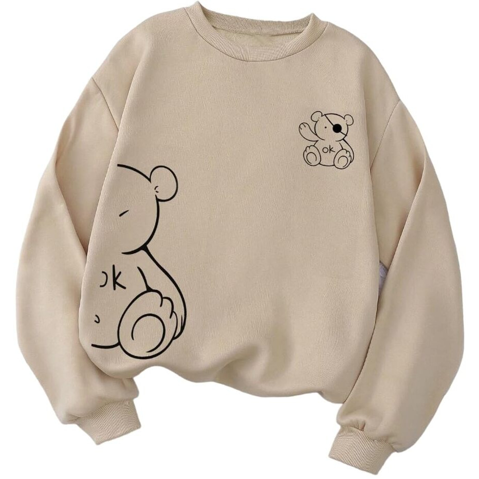 TAGAS Women's Fleece Hooded Neck Regular Fit Sweatshirt (WSS-1-BEIGE- Beige, X_Large)