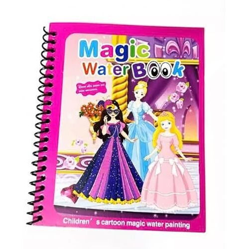 GLUN Water Magic Book, Magic Doodle Pen, Coloring Doodle Drawing Board Games for Kids, Educational Toy for Growing Kids (Theme 15)