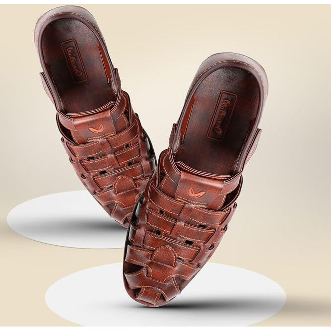 WALKAROO WG5713 Mens Sandals for dailywear and regular use for Indoor & Outdoor - Brown