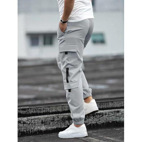Lymio Track Pant for Men || Track Pants || Plain Track Pant (Track-06-08) (in, Alpha, M, Greey)