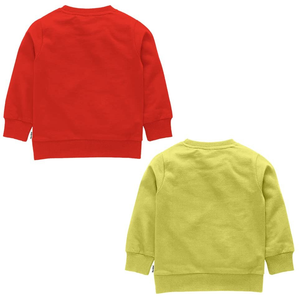 NammaBaby Baby Boy Cotton Round Neck Sweatshirts (RED-Yellow_5 Years-6 Years)